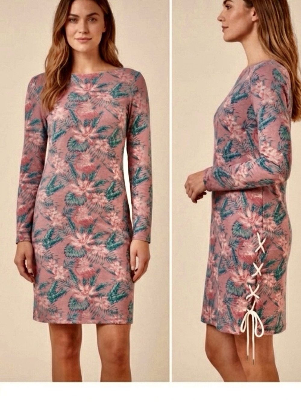 BILLY T FLORAL LONG SLEEVE DRESS